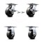 Service Caster 5 Inch Phenolic Caster Brakes/Swivel Locks and 2 Rigid, 2PK SCC-35S520-PHB-SLB-BSL-2-R-2 - alternate 1